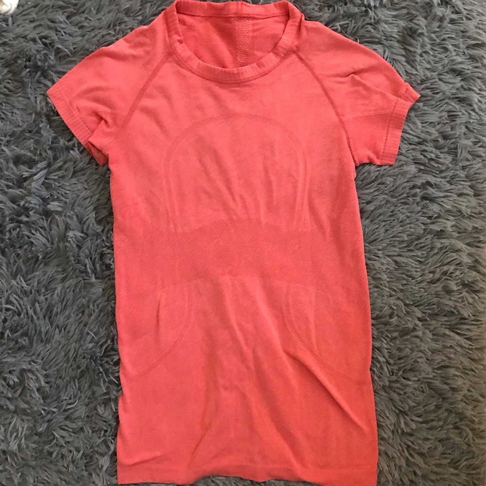 Pink peach colored lululemon shirt!!